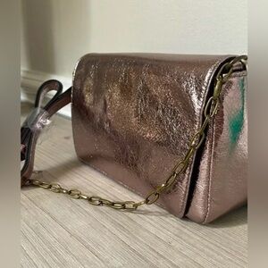 NWOT Metallic Flap Crossbody or Clutch Bag